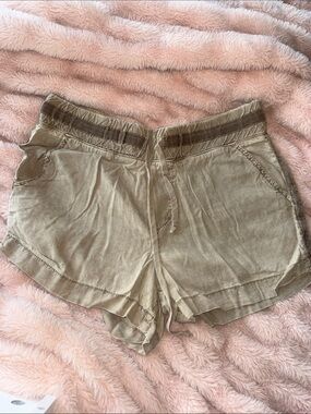 Women's Lightweight khaki Drawstring Shorts